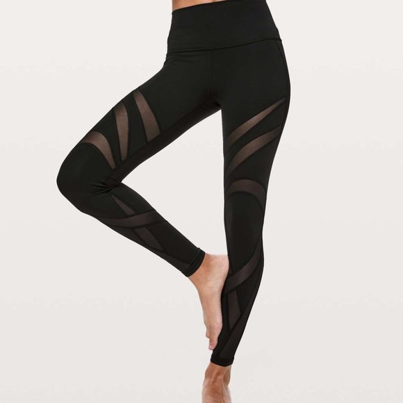 Lululemon Wunder Under High-Rise Tight *Mesh 28" Black - Picture 3 of 9
